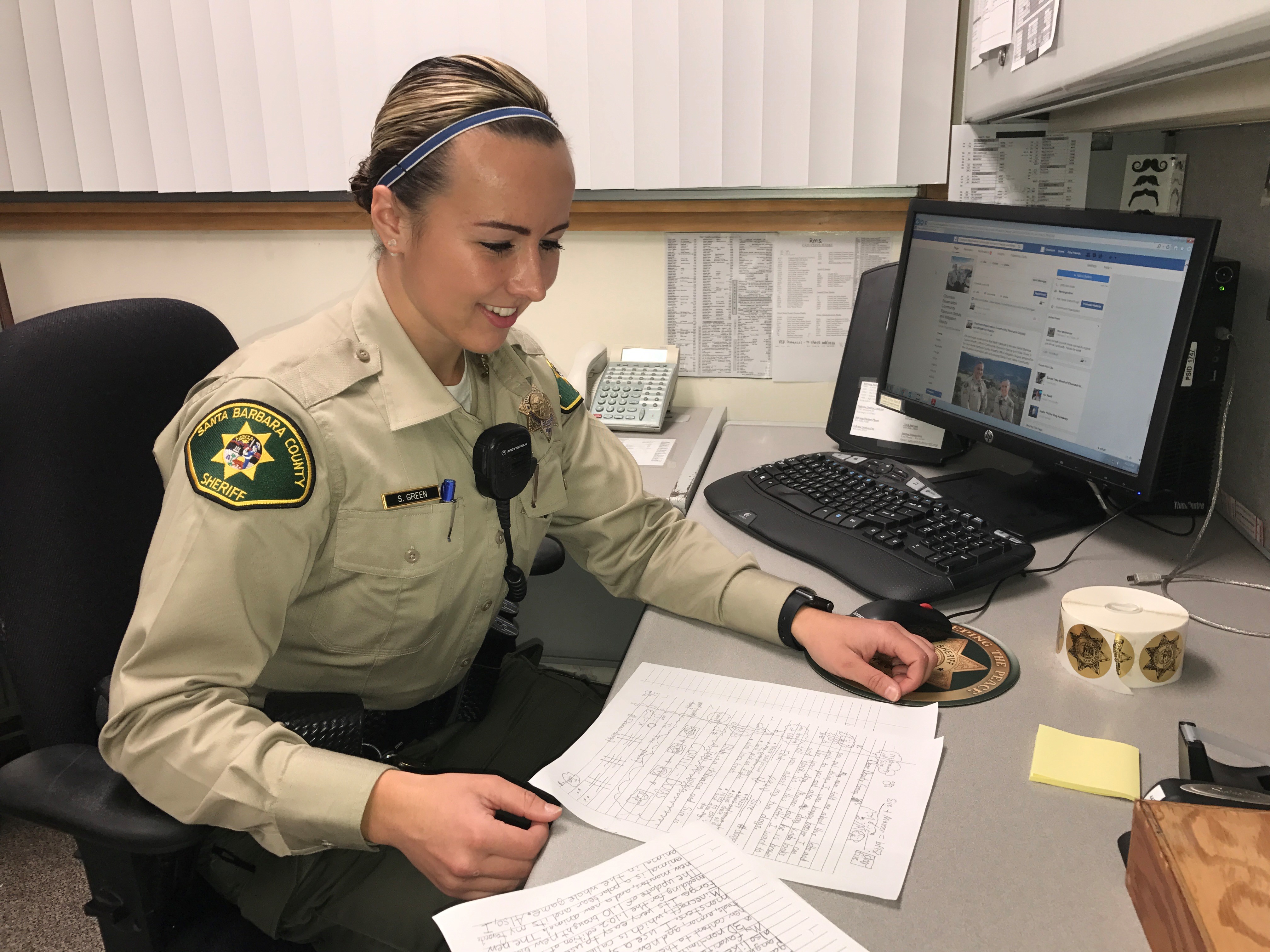 Deputy pen pal green santa barbara county sheriff s office